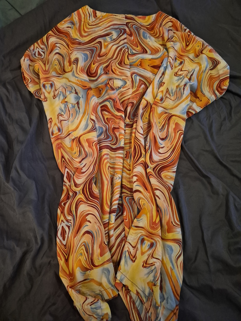 🌈 NWT Umgee Abstract Swirl Tunic Top | Retro Boho - Picture 3 of 5
